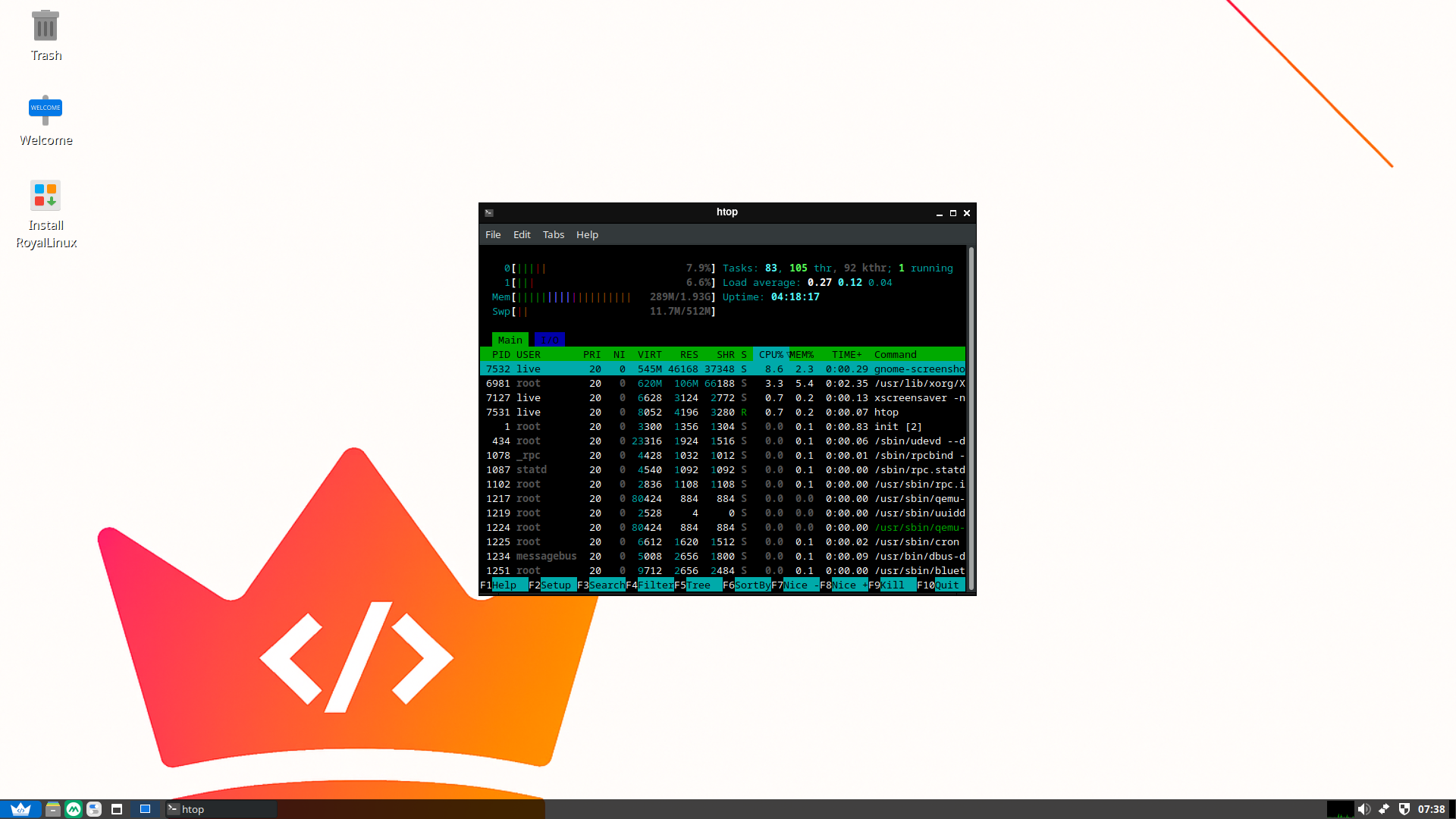 LXDE - Htop